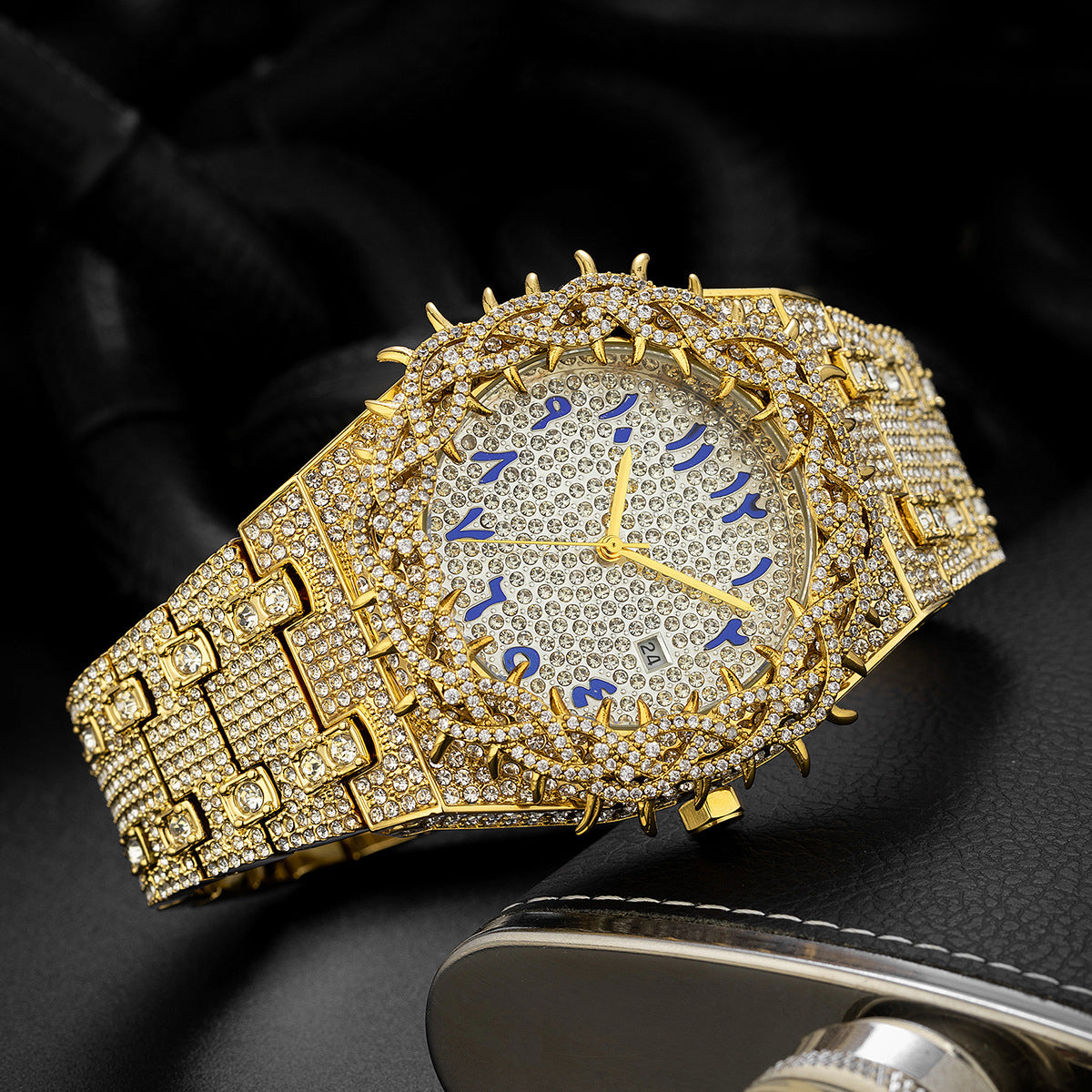 Personalized Mesh-design Inlaid Quartz Fashion Watch
