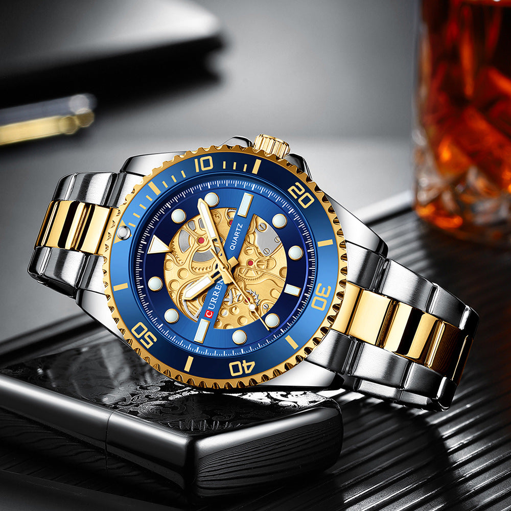 Business Quartz Mens Waterproof Round Watch